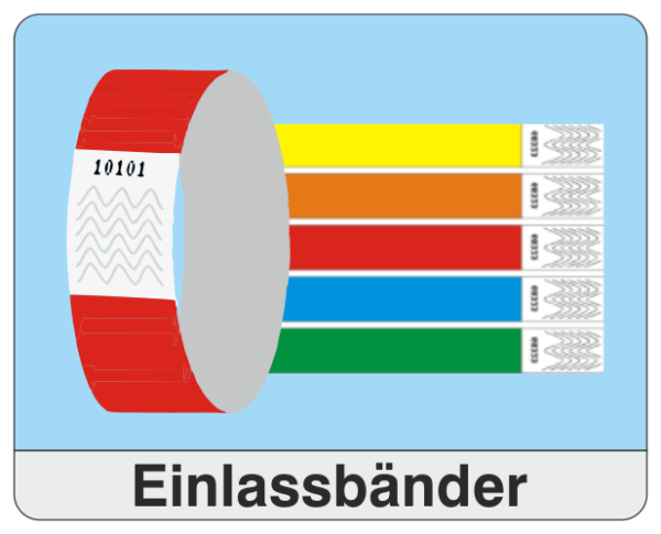 100 Tyvek - Kontrollbänder - Einlassbänder